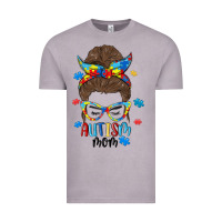 Vintage Zinc messy bun autism mom Vintage Tee - MaliasSmallBusiness