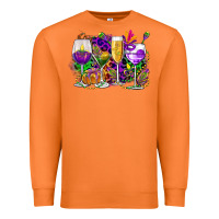 Carrot mardi gras wine glasses cowgirl Premium Sweatshirt - CowGirlArtShop