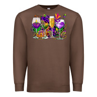 Chestnut mardi gras wine glasses cowgirl Premium Sweatshirt - CowGirlArtShop