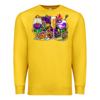 Lemon mardi gras wine glasses cowgirl Premium Sweatshirt - CowGirlArtShop