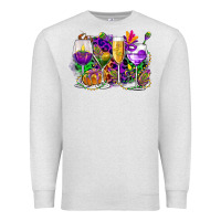 Oatmeal Heather mardi gras wine glasses cowgirl Premium Sweatshirt - CowGirlArtShop