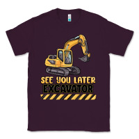 Plum see you later excavator Classic Tee - MaliasSmallBusiness