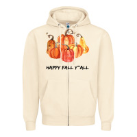 Sandshell Happy Fall Y all Zipper Hoodie - Bettercallsaul