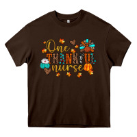 Chocolate Brown one thankful nurse Heavy Core Tee - JahusDesignShop