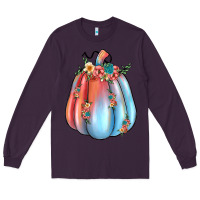 Plum flowers pumpkin Long Sleeve Tee - JahusDesignShop