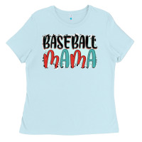 Baby Blue baseball mama Ladies Tee - JahusDesignShop