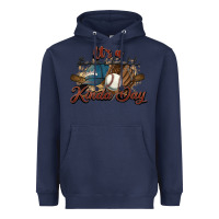 Navy It's a Baseball kinda day Heavyweight Hoodie - HowdyJamesFarm