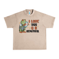 French Oak i love you u r beautiful frog Urban Heavy Tee - MaliasSmallBusiness