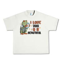 Pistachio i love you u r beautiful frog Urban Heavy Tee - MaliasSmallBusiness
