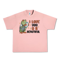Salmon i love you u r beautiful frog Urban Heavy Tee - MaliasSmallBusiness