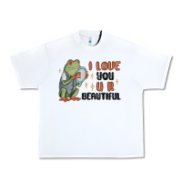 White i love you u r beautiful frog Urban Heavy Tee - MaliasSmallBusiness