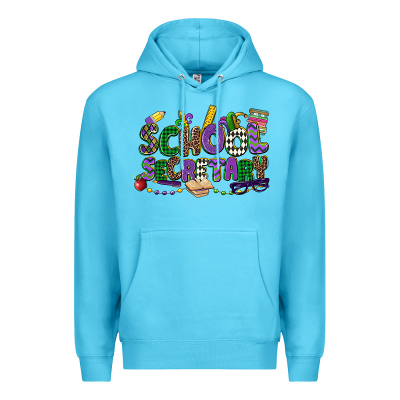 School Secretary Mardi Gras Premium Hoodie by CowGirlArtShop | Teevron