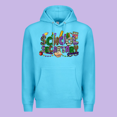 School Secretary Mardi Gras Premium Hoodie Designed By Cowgirlartshop