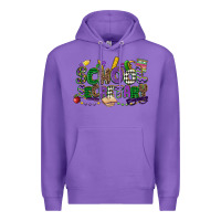 Purple school secretary mardi gras Premium Hoodie - CowGirlArtShop