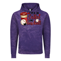 Cloud Purple i run on coffee and baseball Vintage Hoodie - MaliasSmallBusiness