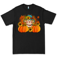 Fall Scarecrow With Pumpkins Premium Tee | Teevron