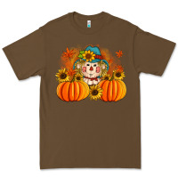 Cacao fall scarecrow with pumpkins Premium Tee - Artiststas