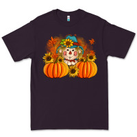 Plum fall scarecrow with pumpkins Premium Tee - Artiststas
