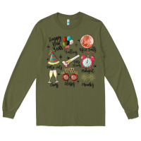 Army Green happy new year Long Sleeve Tee - MaliasSmallBusiness