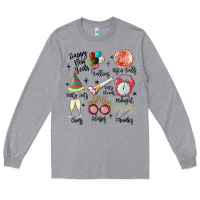 Heather Grey happy new year Long Sleeve Tee - MaliasSmallBusiness