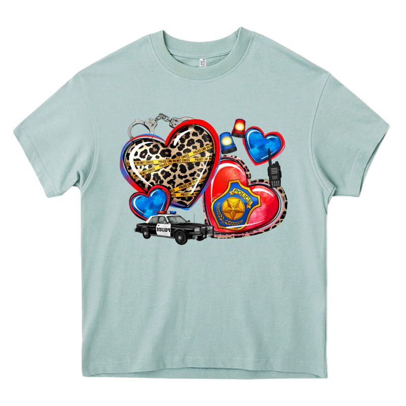 Western Leopard  Police   Hearts Heavy Core Tee by AdoDesignShop | Teevron