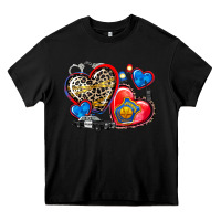 Black western leopard  police   hearts Heavy Core Tee - AdoDesignShop