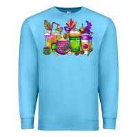Ocean Blue mardi gras coffee cups cowgirl Premium Sweatshirt - CowGirlArtShop