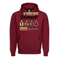 Burgundy Born In 1976 Zipper Hoodie - Bettercallsaul