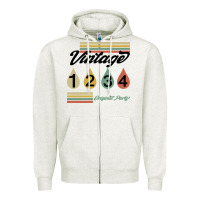 Oatmeal Heather Born In 1976 Zipper Hoodie - Bettercallsaul