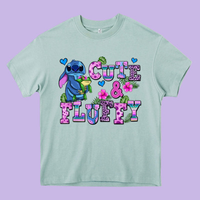 Cute And Fluffy Stitch Heavy Core Tee Designed By Adodesignshop