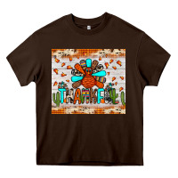 Chocolate Brown thankful turkey Heavy Core Tee - JahusDesignShop