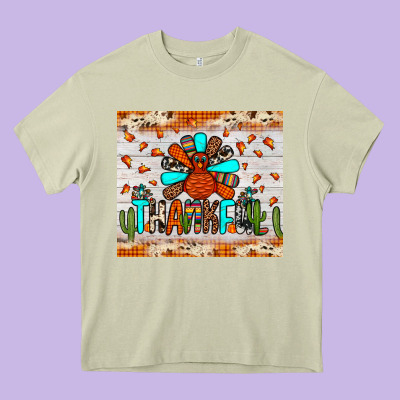 Thankful Turkey Heavy Core Tee Designed By Jahusdesignshop
