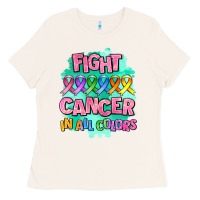 Bone fight cancer in all colors Ladies Tee - AdoDesignShop