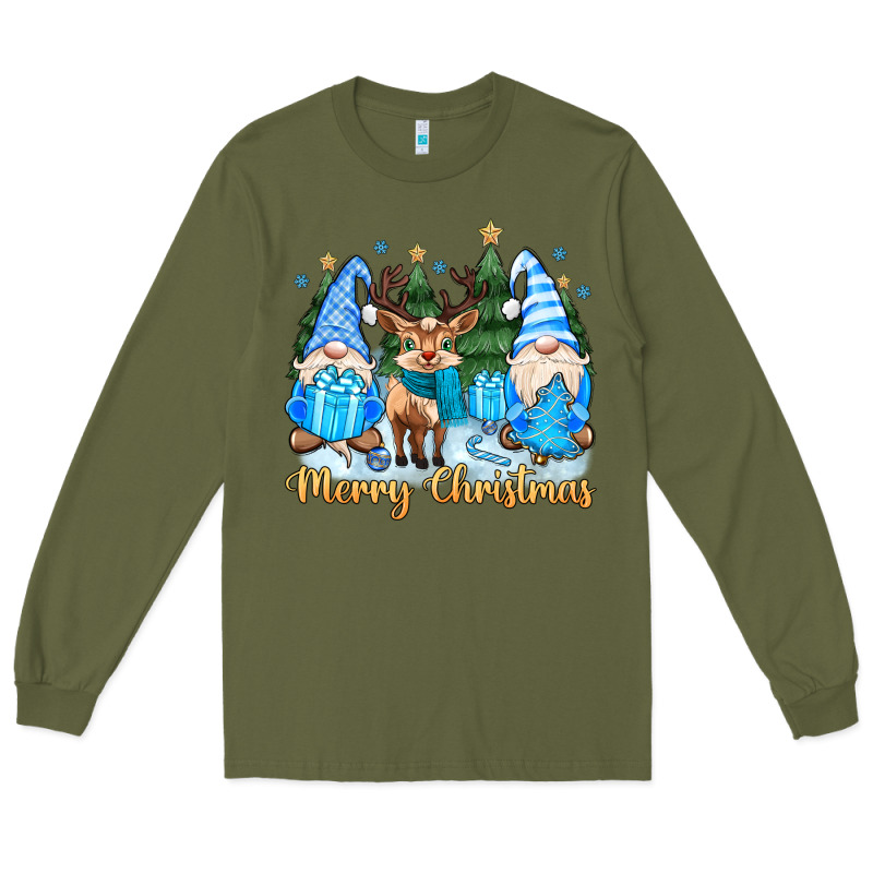 Merry Christmas Gnome Long Sleeve Tee by MaliasSmallBusiness | Teevron