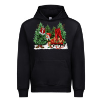 Black christmas santa Urban Hoodie - FaDigitalArtStudio
