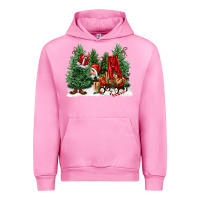 Fuchsia Pink christmas santa Urban Hoodie - FaDigitalArtStudio