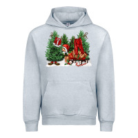 Heather Grey christmas santa Urban Hoodie - FaDigitalArtStudio