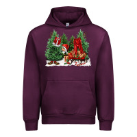 Mauve Wine christmas santa Urban Hoodie - FaDigitalArtStudio