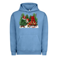 Pigment Pebble Blue christmas santa Urban Hoodie - FaDigitalArtStudio