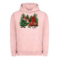 Pigment Salmon christmas santa Urban Hoodie - FaDigitalArtStudio