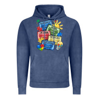 Vintage Denim autism cassette tapes Vintage Hoodie - MaliasSmallBusiness