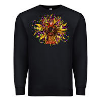 Black mardi gras sunflower Premium Sweatshirt - CowGirlArtShop