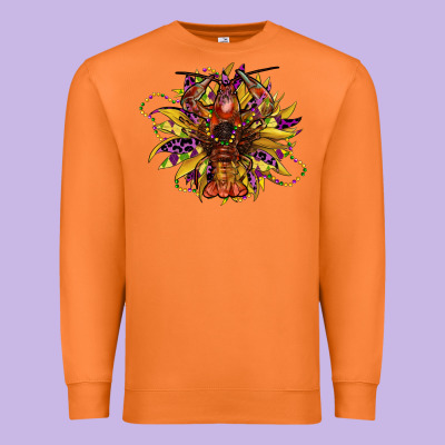 Mardi Gras Sunflower Premium Sweatshirt Designed By Cowgirlartshop