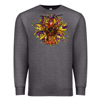 Charcoal Heather mardi gras sunflower Premium Sweatshirt - CowGirlArtShop