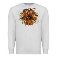 Dove Grey mardi gras sunflower Premium Sweatshirt - CowGirlArtShop
