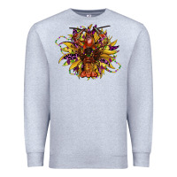 Heather Grey mardi gras sunflower Premium Sweatshirt - CowGirlArtShop