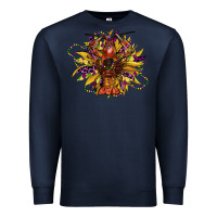 Navy mardi gras sunflower Premium Sweatshirt - CowGirlArtShop