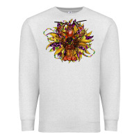 Oatmeal Heather mardi gras sunflower Premium Sweatshirt - CowGirlArtShop