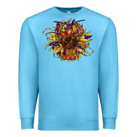 Ocean Blue mardi gras sunflower Premium Sweatshirt - CowGirlArtShop