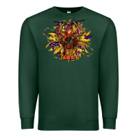 Sports Green mardi gras sunflower Premium Sweatshirt - CowGirlArtShop
